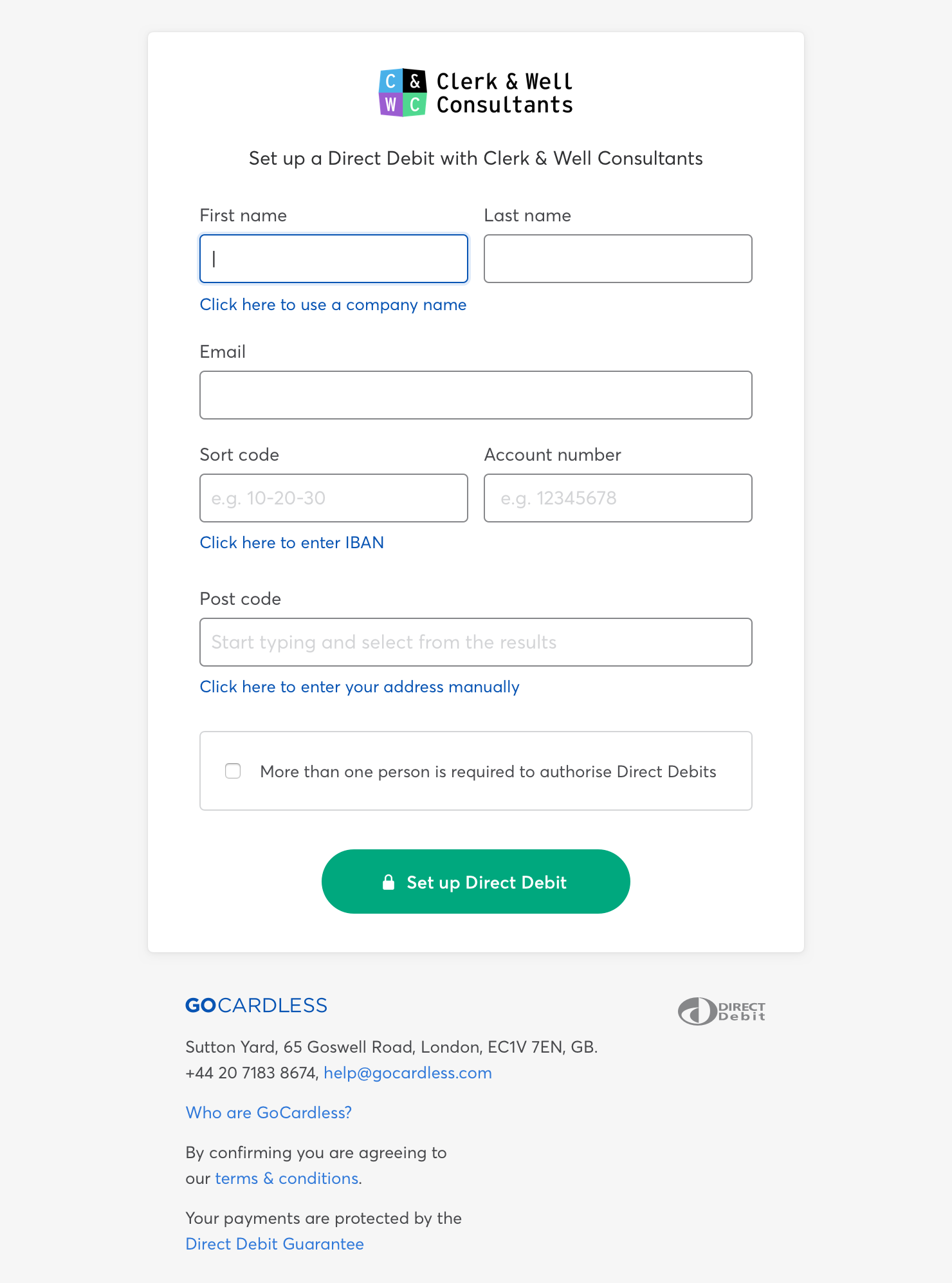 payment page current